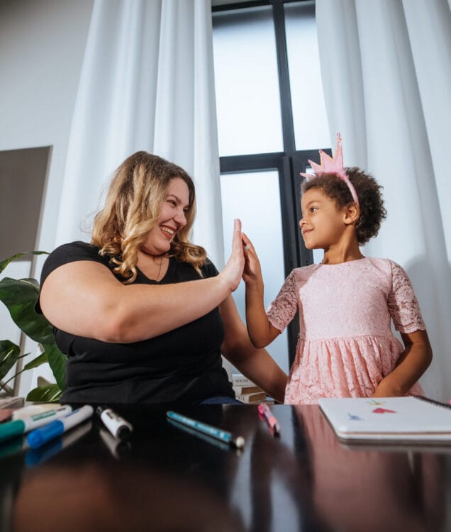 Parent calmly guiding child during proactive parenting session in Scottsdale AZ